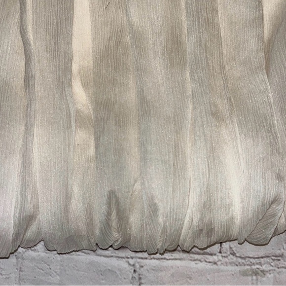 Catherine Malandrino Silk Halter Dress | Beaded Detail | Elegant Cream Maxi - Picture 6 of 9